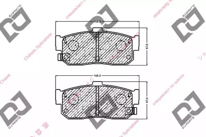 Комплект тормозных колодок DJ PARTS BP1221